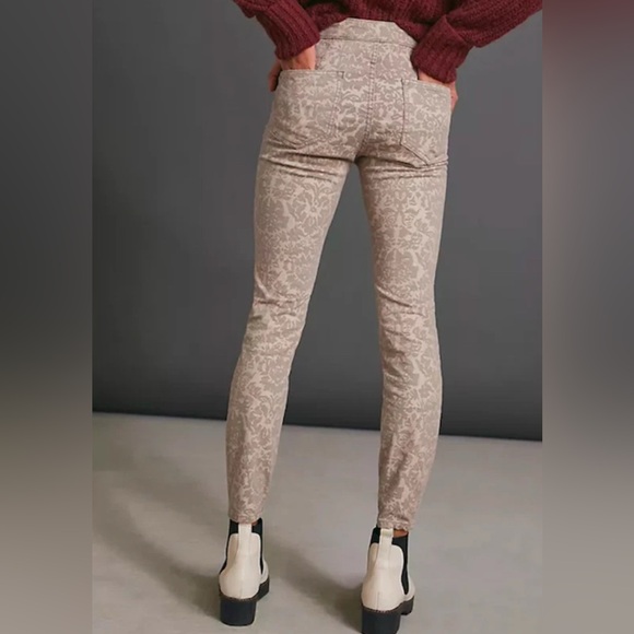 PILCRO Anthropologie Women's Brown Beige Paisley Skinny Jeans Pants Size 31 - Picture 4 of 15